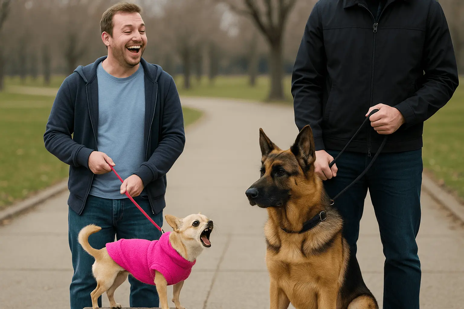 Probleme-kleiner-Hund-großer-Hund
