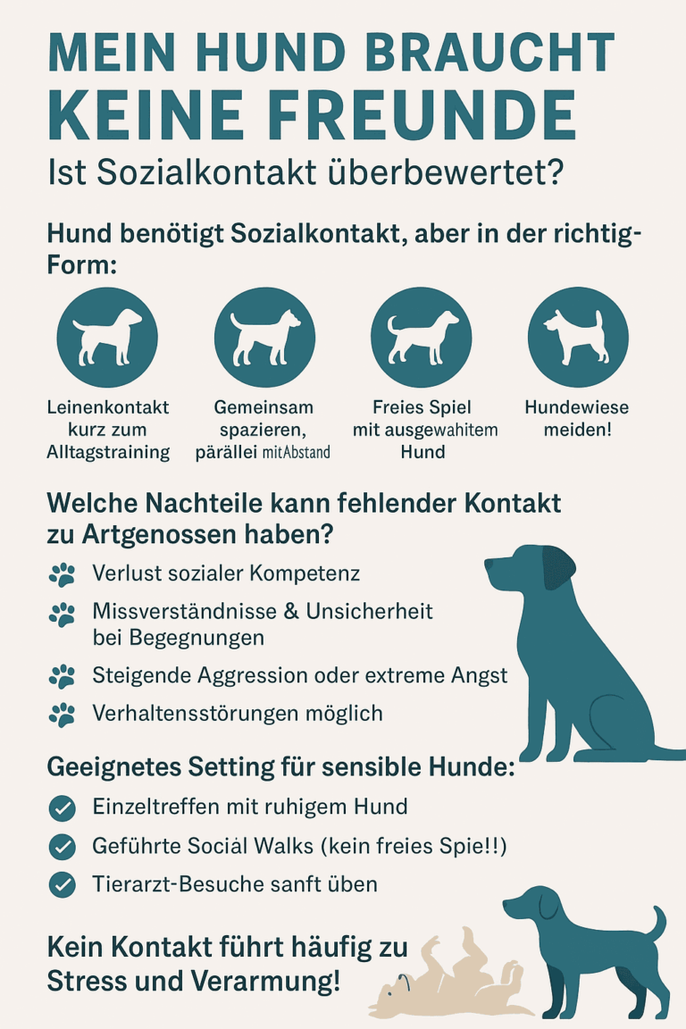 Hunde benötigen passende Sozialkontakte zur Vermeidung von Problemen.