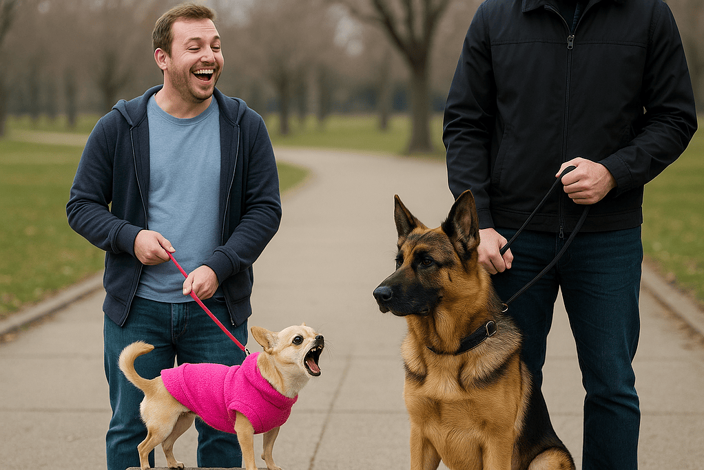 Probleme-kleiner-Hund-großer-Hund