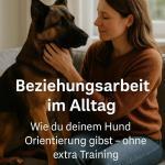 Hund und Halterin bei der Beziehungspflege.