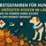 Herbstgefahren für Hunde: Risiken im Laub vermeiden.